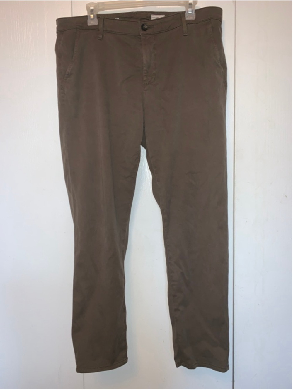 Men's AG Adriano Goldschmied The Caden Tailored Trousers Waist 32 Brown
